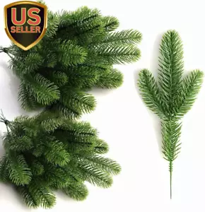 60 Pcs Artificial Pine Branches, Christmas Tree Filler Branches, Realistic Fa... - Picture 1 of 1