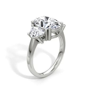 14k Ring E VVS2 5.80 Carat Lab-created Diamond IGI Certification Gift For Her - Image 1 of 4