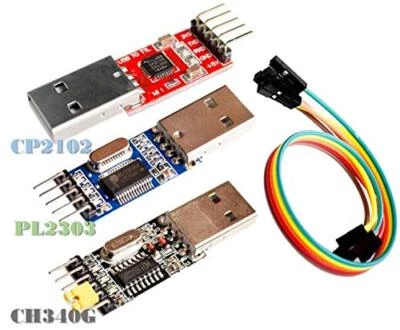 3pcs USB to TTL Module 1pc PL2303 + 1pc CP2102 + 1pc CH340G USB UART Module |... - Photo 1/4