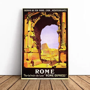 Poster da viaggio vintage tela Roma pittura murale arte incorniciata stampa poster immagine - Foto 1 di 7