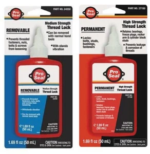 THREADLOCKER 50ML BLUE 50ML RED PROSEAL NEW IN PACKAGES 24250 27150 PRO SEAL - Picture 1 of 1