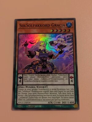 Yu-GI-OH Solsolfakkord Gracia Super Rare ANGU-DE018 NEU! - Bild 1 von 4