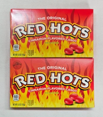Caramelo con sabor a canela original Red Hots 5,5 onzas - 2 cajas en total - ¡Respira fuego! Foto 1 de 4