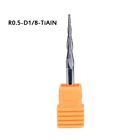 1/8 Shank Radius 05mm Carbide Ball Nose End Mill Bit with TiAIN Coating