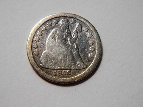 1856-O G+/VG Silver Seated Liberty Dime,  Nice *Better Date* Coin to collect Cover