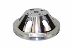 Polished Aluminum LWP Single Groove Water Pump Pulley - Fits Chevy SBC 283-350 - Picture 1 of 1
