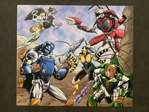 Botcon Original Box Artwork Card Autographed A. Wildman 1997 Transformers Hasbro - Picture 1 of 3