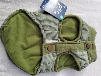 YOULY The Trailblazer Olive Corduroy Dog Vest, XX-Small - Image 1 of 4