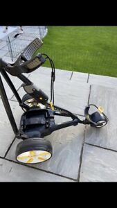 powakaddy FW5 electric trolley, brolley holder, battery charger, bag. No battery