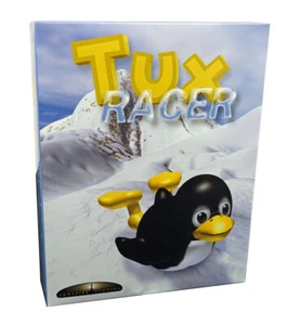Tux Racer: Desktop Game for Linux - 18 challenging courses - race thru glaciers - Picture 1 of 5