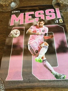 Lionel Messi Soccer Football Action Pose vinyl canvas Poster 12x18” New G - Picture 1 of 1