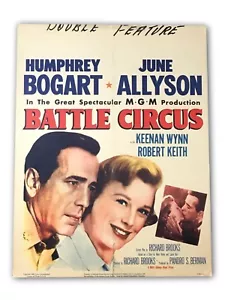 "Battle Circus" 1953 Original Movie Poster First Issue 14x18 Bogart - Picture 1 of 2