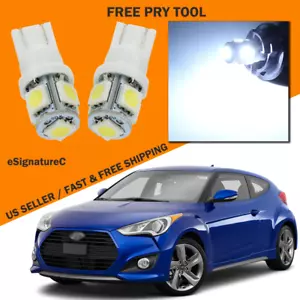 Paquete de 10 luces interiores LED blancas para Hyundai Veloster 2012-2017 + herramienta - Imagen 1 de 7