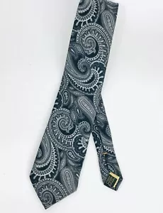 Cravatta Donald J Trump Signature Collection Paisley nera nuova senza etichetta spedizione veloce + gratuita - Foto 1 di 6