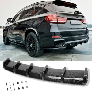 Rear Bumper Diffuser Splitter Spoiler Lip Fins Carbon Fiber For X5 F15 M-Pack - Bild 1 von 12