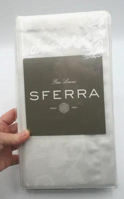 4 SERVILLETAS DE CENA SFERRA JACQUARD BLANCO ~ "HUERTO" #1212 ~ ¡NUEVAS SELLADAS! 22" Foto 1 de 4