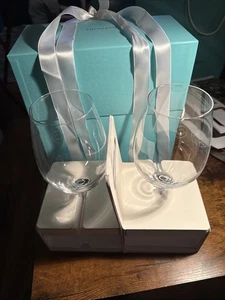 2er SET TIFFANY & CO KRISTALL WEINGLAS KELCHE MADE IN GERMANY in BOX - Bild 1 von 11