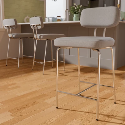 26 Inch Counter Height Bar Stools Set of 3 Low Back Home Kitchen Bar Chairs - Image 1 of 4