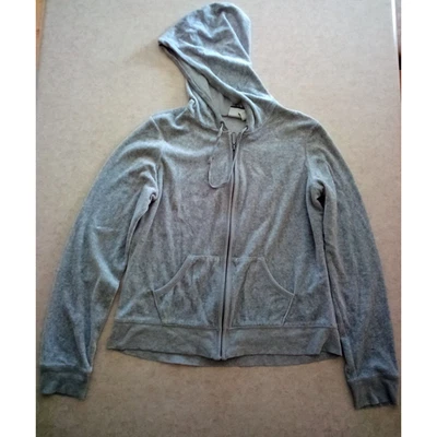 Route 66 Girls sz XL Jacket Gray Velour Hooded Zip Up - Image 1 of 4