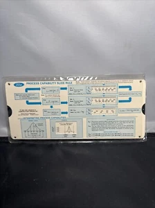 Ford Motor Company Process Capability Slide Rule with Clear Pouch - Picture 1 of 5