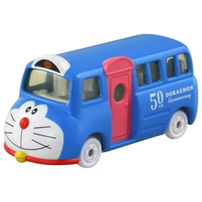 Takara Tomy Dream Tomica No.158 Doraemon 50th Anniversary Wrapping Bus Blue NEW - Image 1 of 2