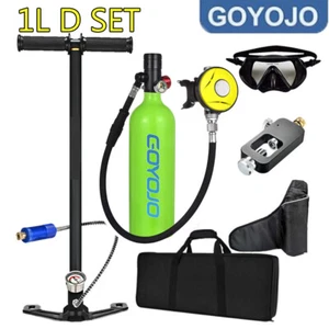 1L Tauchflaschen Unterwasser Tauchen Schnorchelausrüstung + Inflator + Pumpe - Bild 1 von 28