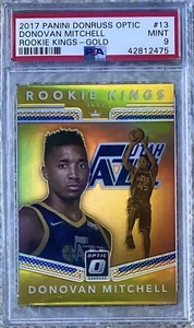 2017 DONRUSS OPTIC RC KINGS GOLD /10 DONOVAN MITCHELL RC PSA 9 POP 1 - Foto 1 di 2