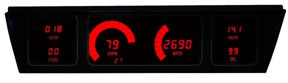 Chevy 77-90 Impala, Caprice Digital Dash Panel Red LED Gauges Lifetime Warranty - Image 1 of 4