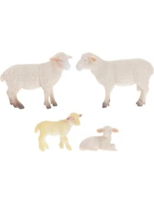 4pcs Sheep Family Animal Model Childrens Toys Cow Toy Animals Sheep Plaything... - Picture 1 of 3