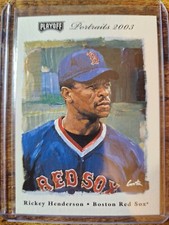 2003 Playoff Portraits Rickey Henderson #13 Boston Red Sox HOF