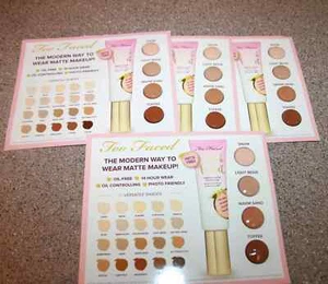 4 Too Faced Peach Perfect Foundation Samples 16 Snow Beige Sand Toffee - Picture 1 of 2