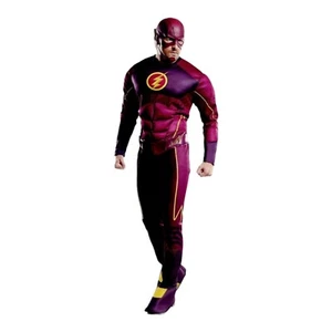 Rubies Justice League Adult Deluxe The Flash Costume One Size Standard - Picture 1 of 5