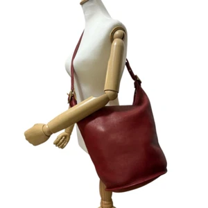 Coach OLD COACH shoulder bag leather 9085 Red DUFFLE SAC Vintage - Picture 1 of 13
