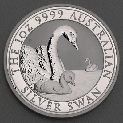1 Oz 999,9 Silber - Australien Schwan 2019 - 1 $ / prfr. von der Rolle in Kapsel - Bild 1 von 4