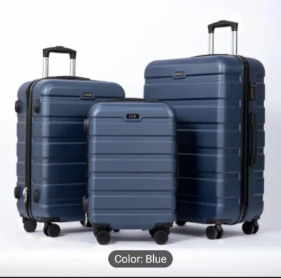 Maleta de viaje multifuncional 3 en 1 de gran capacidad equipaje con ruedas, azul. Foto 1 de 4