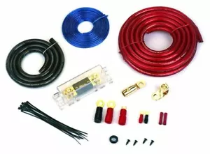 100% OFC COPPER 4 GAUGE AWG POWER AMP KIT AMPLIFIER WIRING INSTALL 2000 WATTS - Picture 1 of 8
