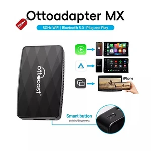 3-in-1 Ottocast Wireless Carplay&Android Auto Adapter Plug&Play IPHONE Airplay - Picture 1 of 14