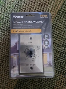 Tork In-Wall Interval Timer Switch Stainless Steel Spring Wound RFF60M Silver - Picture 1 of 2