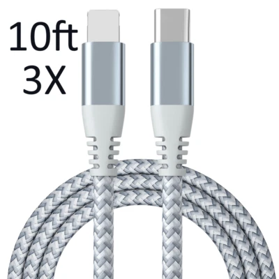20W USB-C PD Fast Charger Cord Type C Cable 6/10ft For iPhone 14 13 12 11 Pro XR - Image 1 of 4