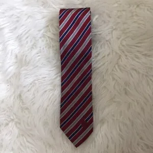 VERSACE striped red/blue/gray Man’s Neck tie - Picture 1 of 4