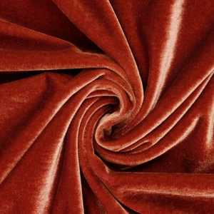 Stretch Samt Stoff | Meterware | Bekleidung | ÖkoTex Klasse 1 | 0,5m |terracotta - Bild 1 von 7