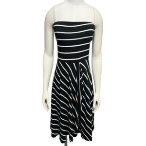 Neue Ann Taylor A-Linie trägerlose gestreifte Midikleid - Bild 1 von 6