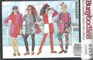 Butterick Busybodies Pattern #6295-Girl's Colorblocked Top-Pants-Skirt S-M-L - Picture 1 of 1
