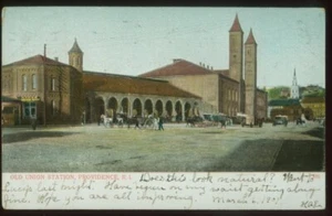 PROVIDENCE RI OLD UNION STATION VINTAGE POSTCARD 1907 080821 Q - Picture 1 of 2