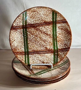 6 Blue Ridge Rustic Plaid 9 5/8" Dinner Plates - Picture 1 of 2