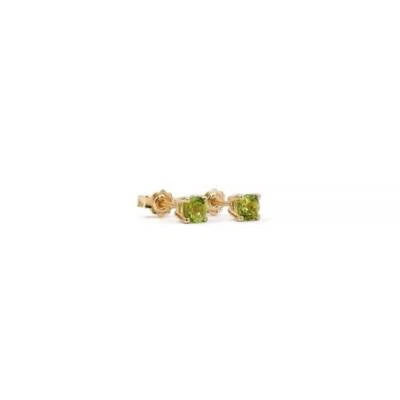 0.60 Ct Natural Green Peridot Push Back Women's Earrings 10k Solid Yellow Gold - Image 1 of 4
