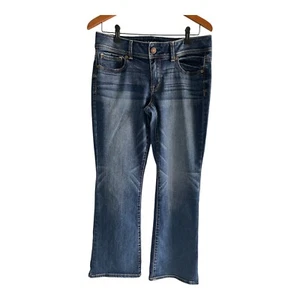 Pantalones de mezclilla American Eagle Bootcut para mujer talla 32 35 x 29 tiro medio bota elástica - Imagen 1 de 4
