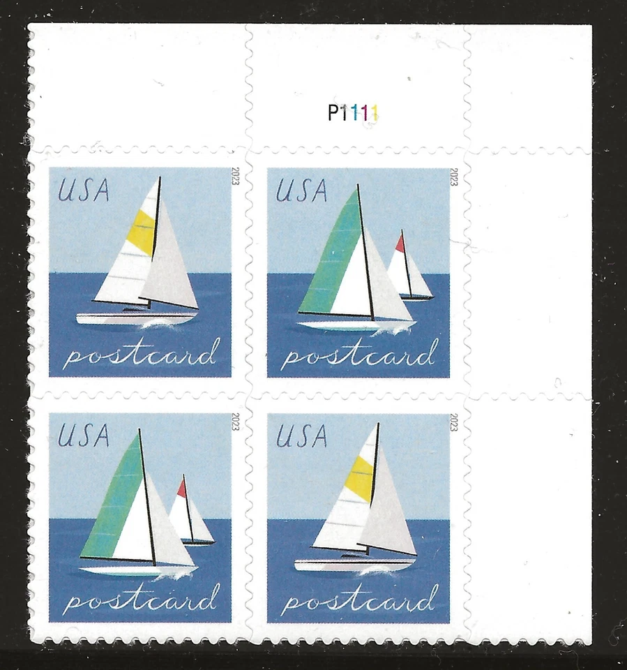 US Scott #5747-48, Plate Block #P1111 2023 Postcard VF MNH - Image 1 of 1