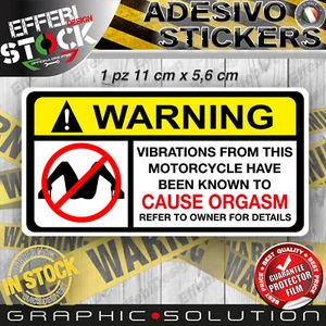 Adhesivo Etiqueta Engomada Pegatinas Advertencia Atención Hot Sexy Orgasm Strip - Imagen 1 de 1