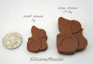 8 cell LARGE Field Mouse Mice 17.5g Chocolate Candy Silicone Bakeware Mould Soap - Picture 1 of 3